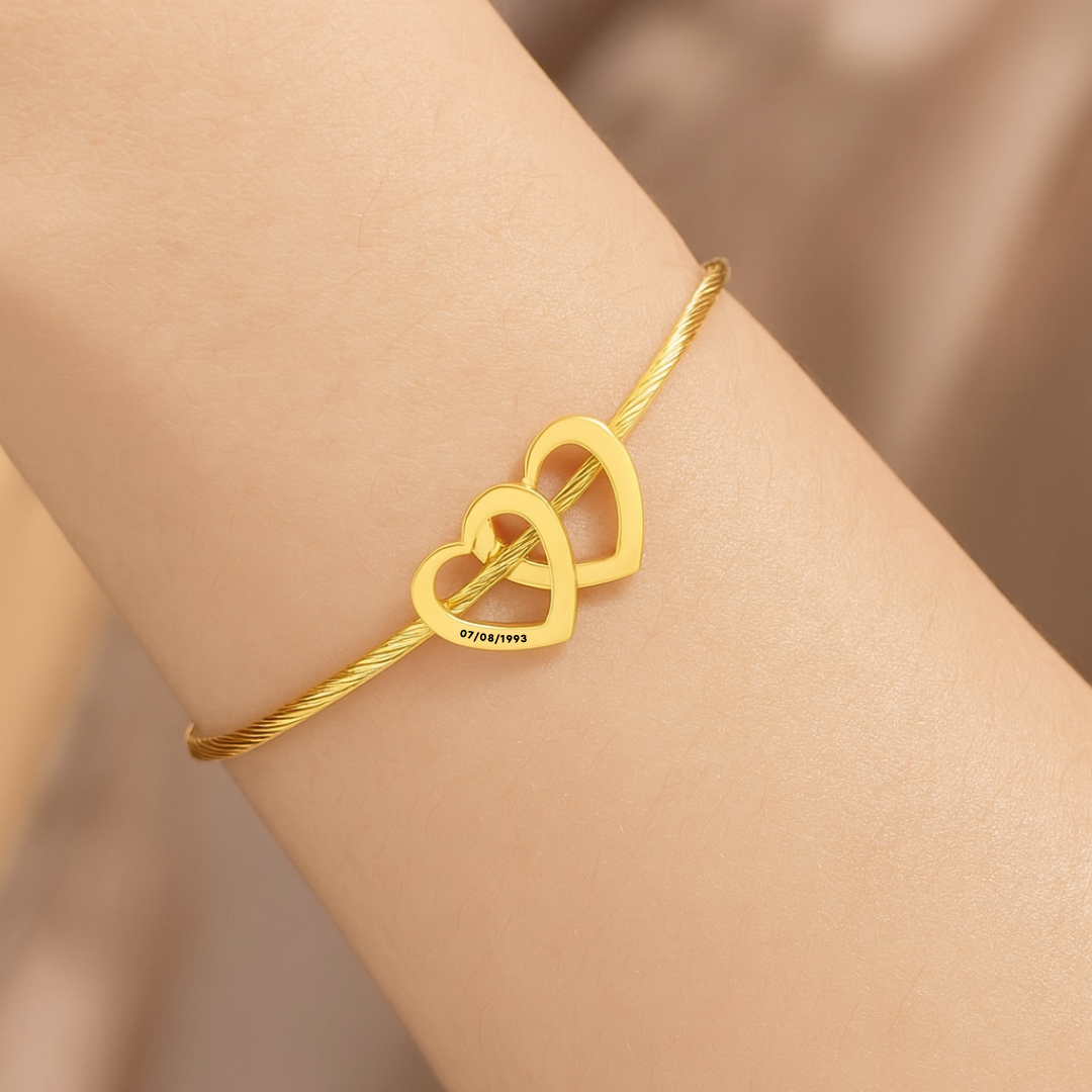 Cuori Uniti – Bracciale in Oro