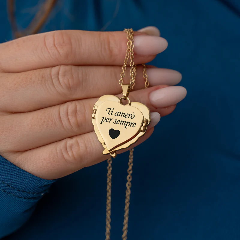 Cuore Incantato – Collana con ali a forma di Cuore