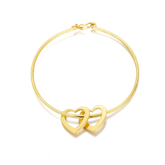 Cuori Uniti – Bracciale in Oro