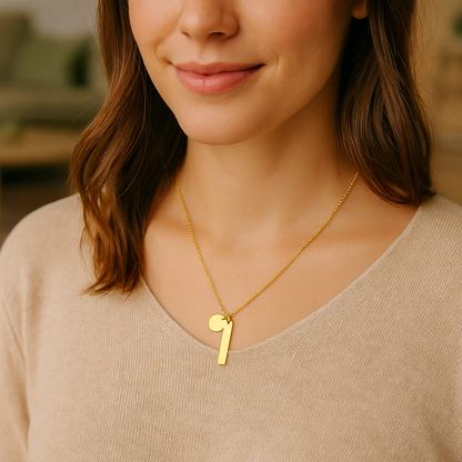 Armonia d’Oro – Collana Minimal con Doppio Ciondolo