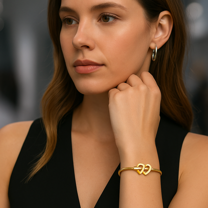 Cuori Uniti – Bracciale in Oro