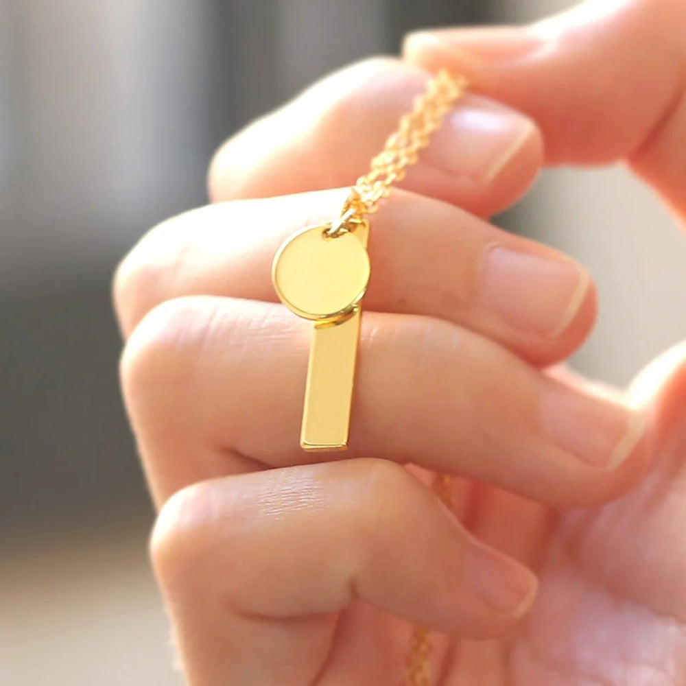 Armonia d’Oro – Collana Minimal con Doppio Ciondolo