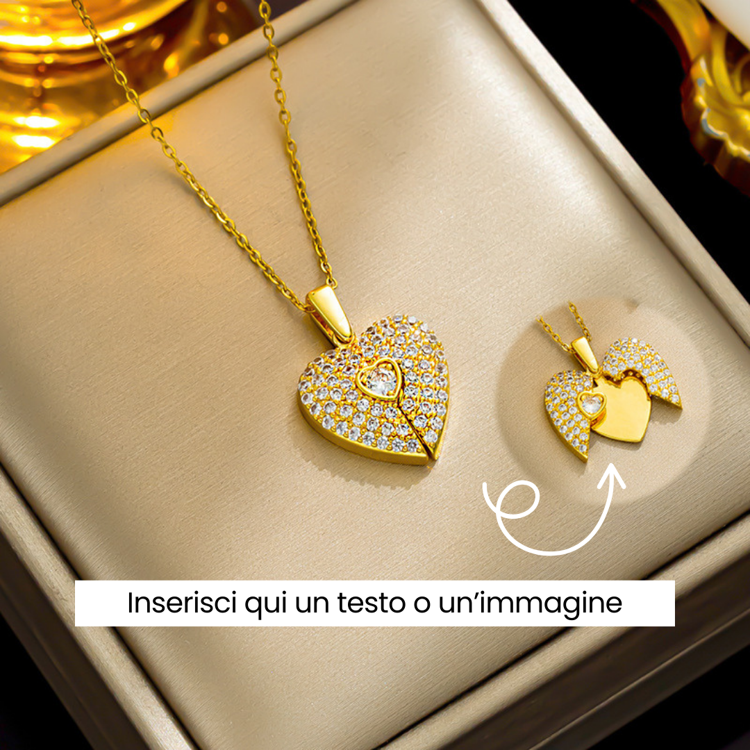 Cuore Incantato – Collana con ali a forma di Cuore