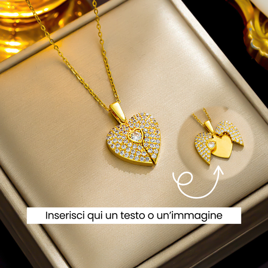 Cuore Incantato – Collana con ali a forma di Cuore